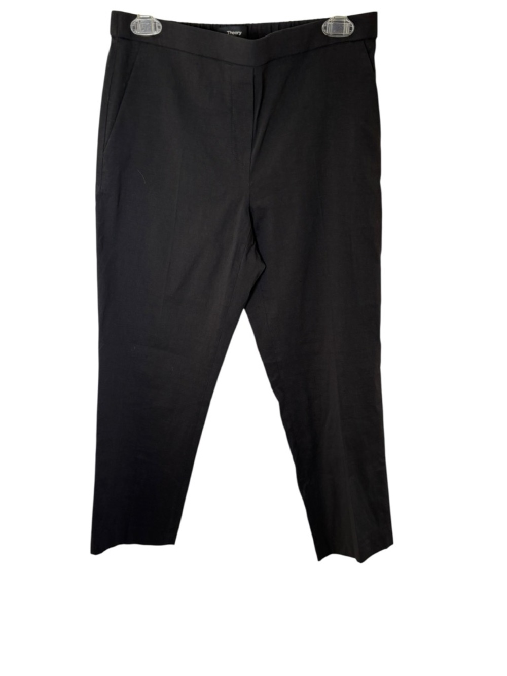 Theory Classic Black Tailored Pull-on Ankle Pants - Women's 6 - Picture 2 of 7
